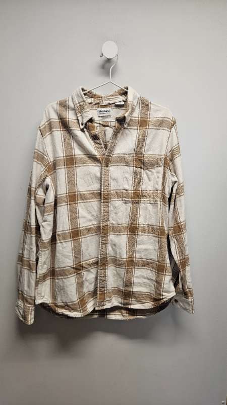 Timberland skyrta flannel köflótt drapp