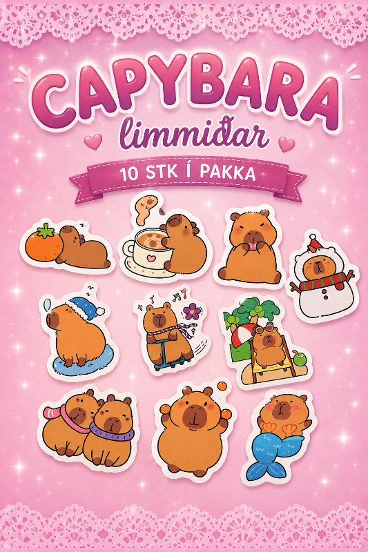 Capybara límmiðar