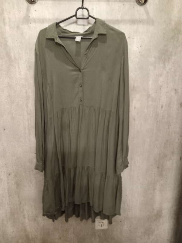 Lindex grænn skyrtukjóll