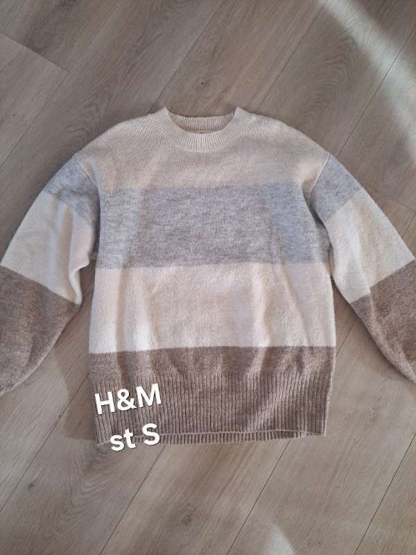 H&M prjónapeysa röndótt