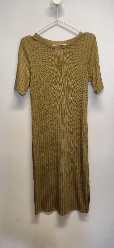 F&F kjóll ribbed grænn