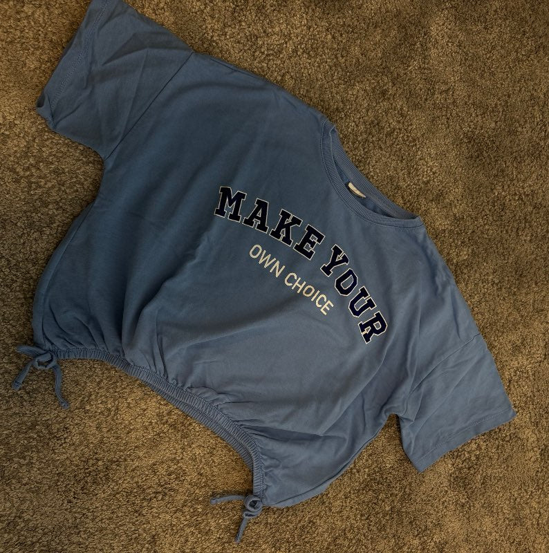 Blue crop top