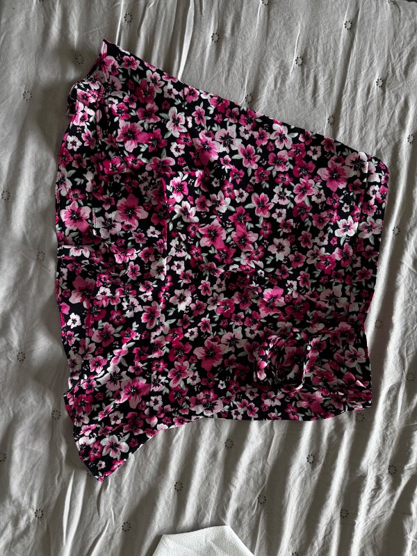 Pink floral skirt