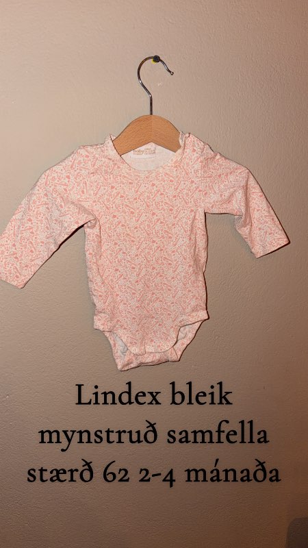 Lindex bleik mynstruð samfella