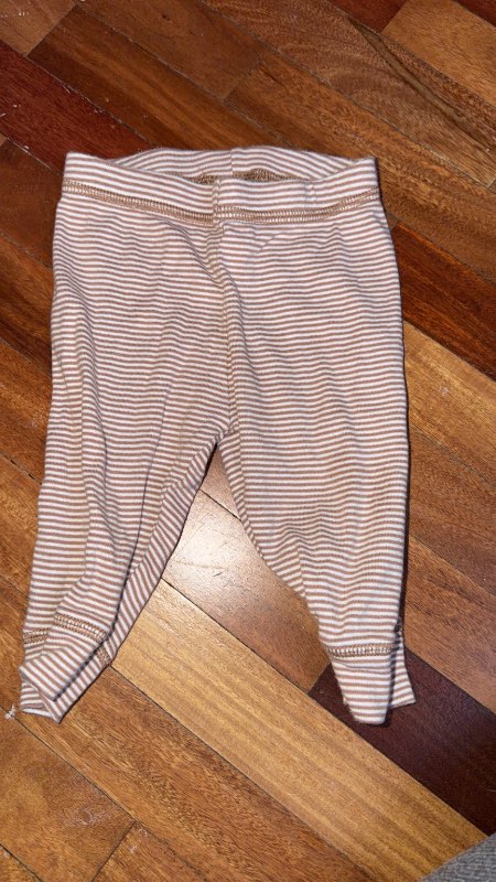Brún röndótt leggings