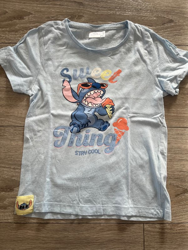 Blár Stitch stuttermabolur