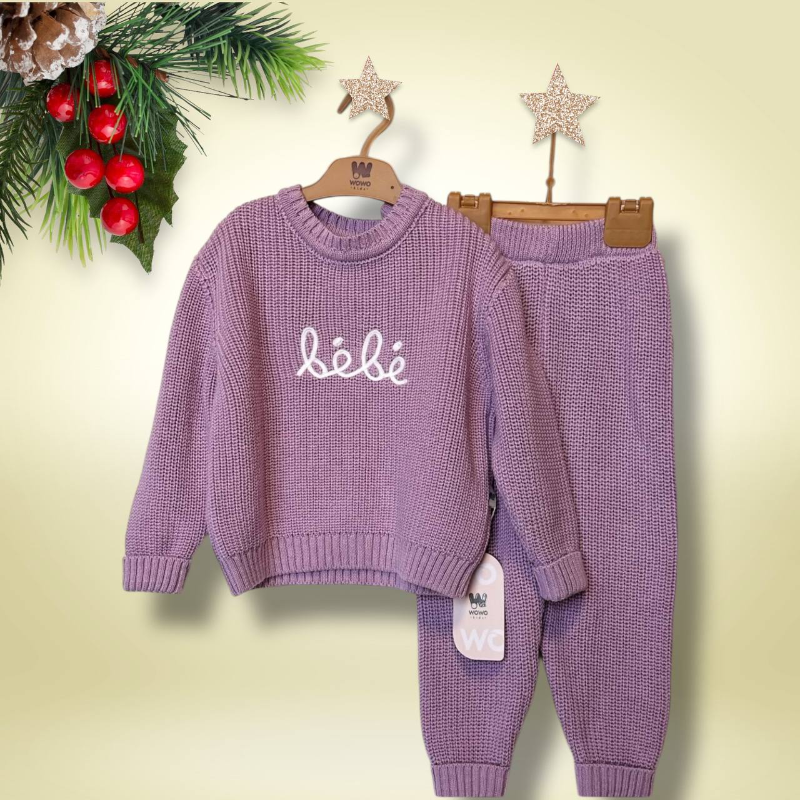 prjónað babysett BEBE