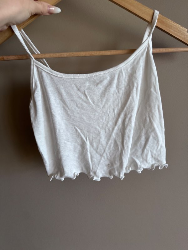 Crop top hvítur