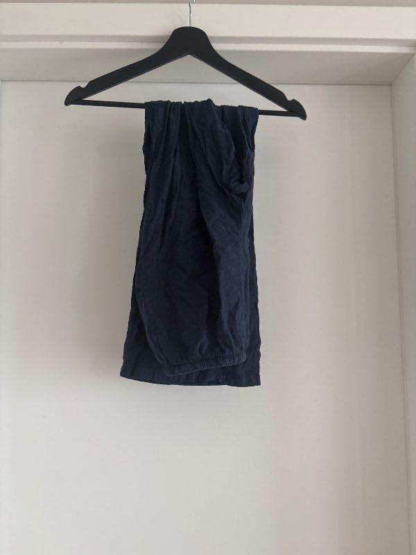 Ginatricot dökkblár linen buxur