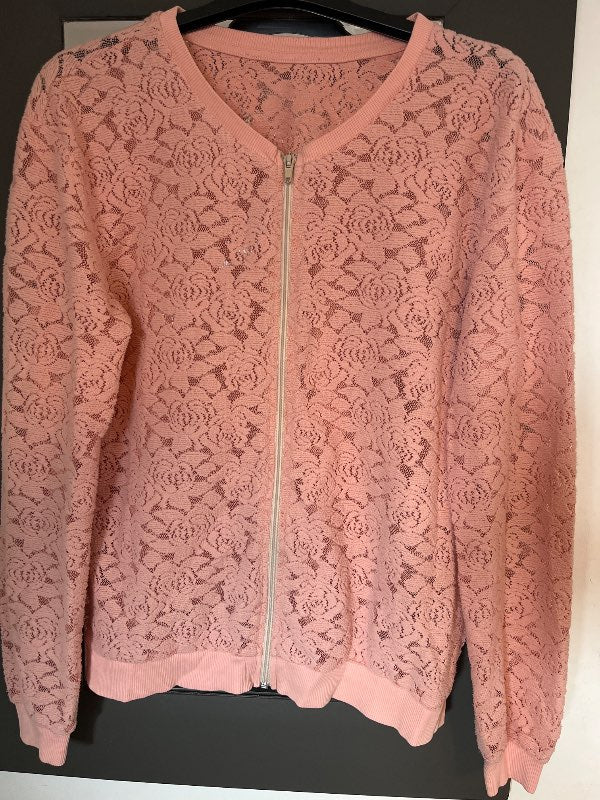 M&S bleikur blúndujakki