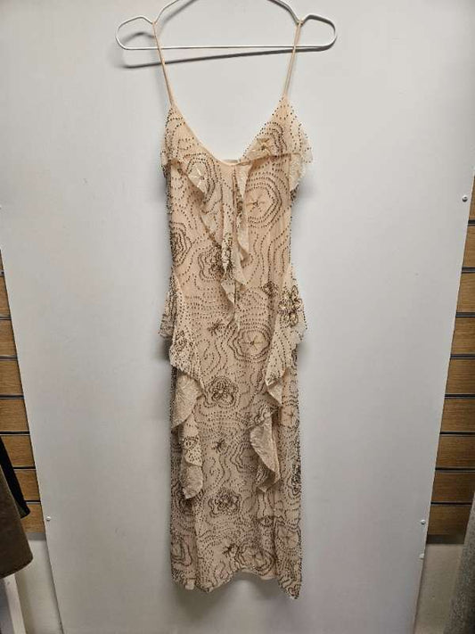 Zara beige bling kjóll