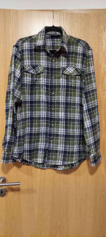 Flannel skyrta græn köflótt