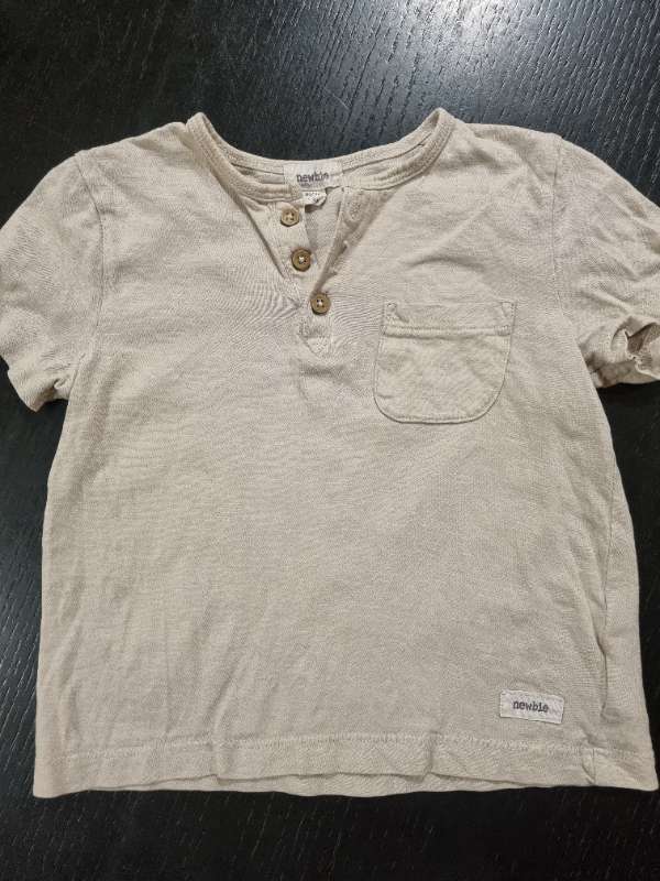Stuttermabolur newbie beige