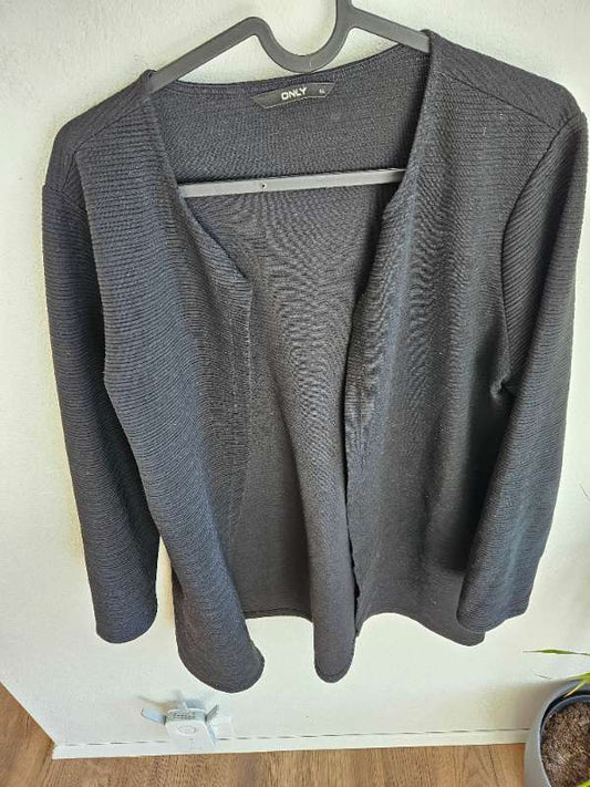 Jakki svartur  ribbed