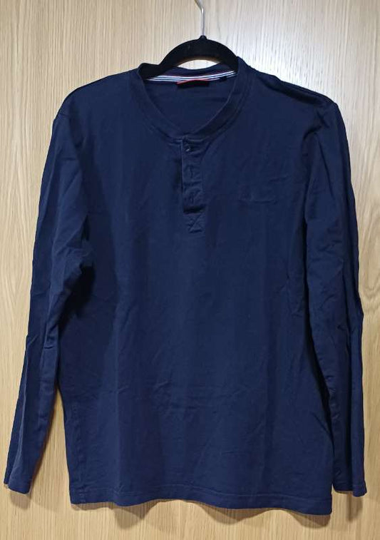 Bolur v-neck navy plain