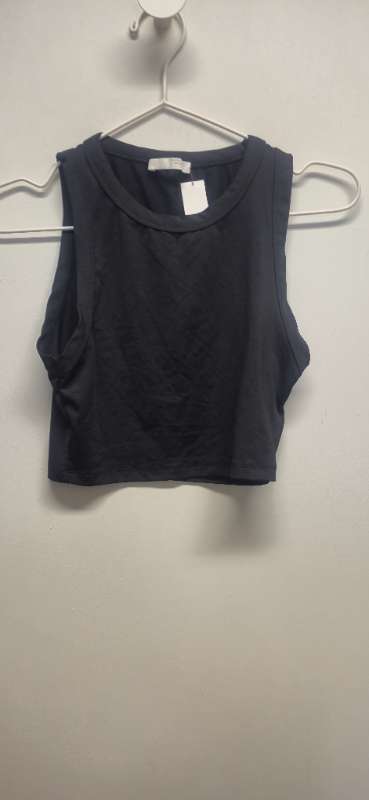 Zara svartur crop top