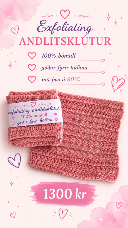 Exfoliating andlitsklútur