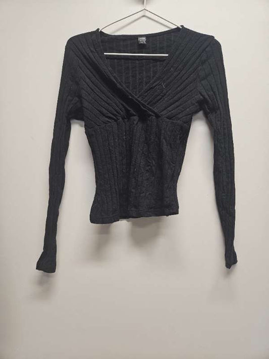 Shein svartur síðerma bolur