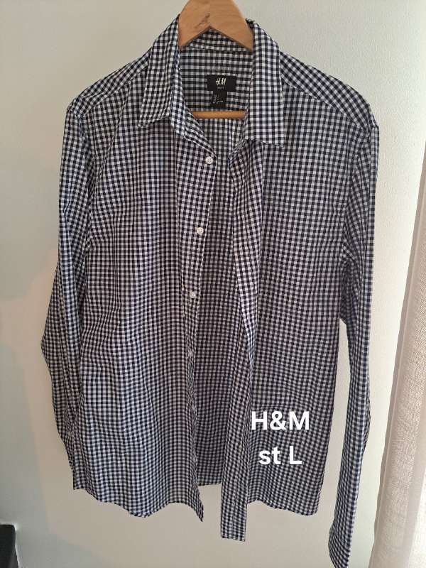 H&M skyrta blákóflótt