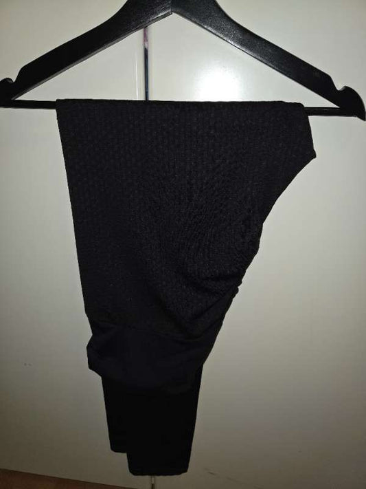 Leggings svartar m.munstri