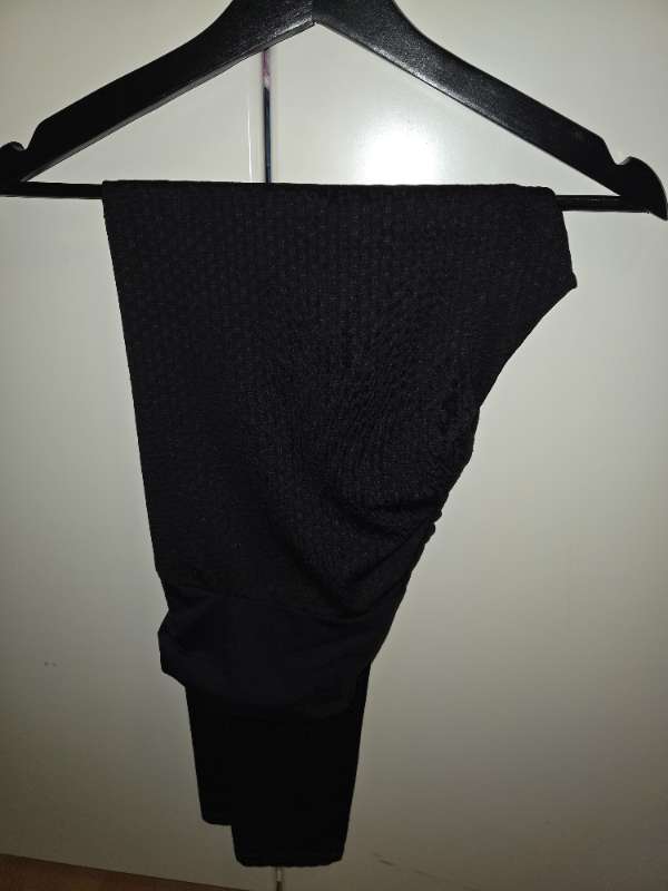 Leggings svartar m.munstri