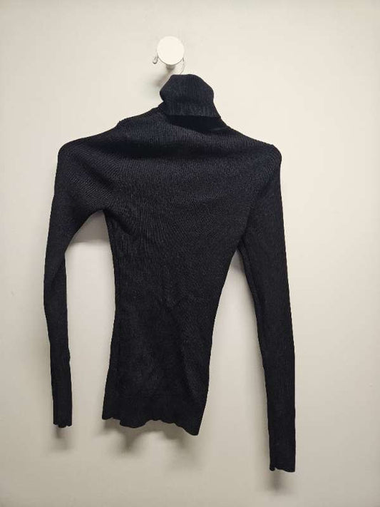 Amisu svartur rúllukraga síðermabolur