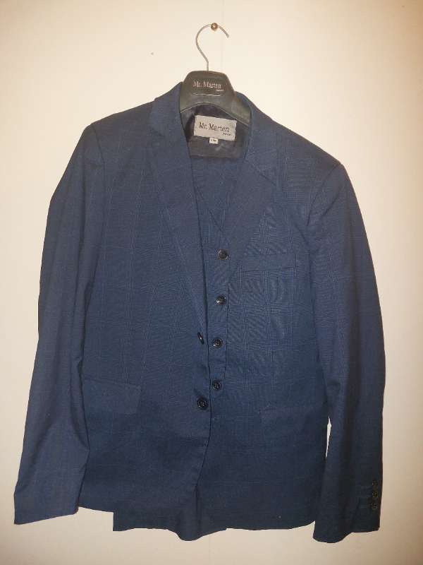 dökk blá MR Marten 3pc jakkaföt