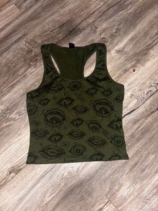Grænn crop top