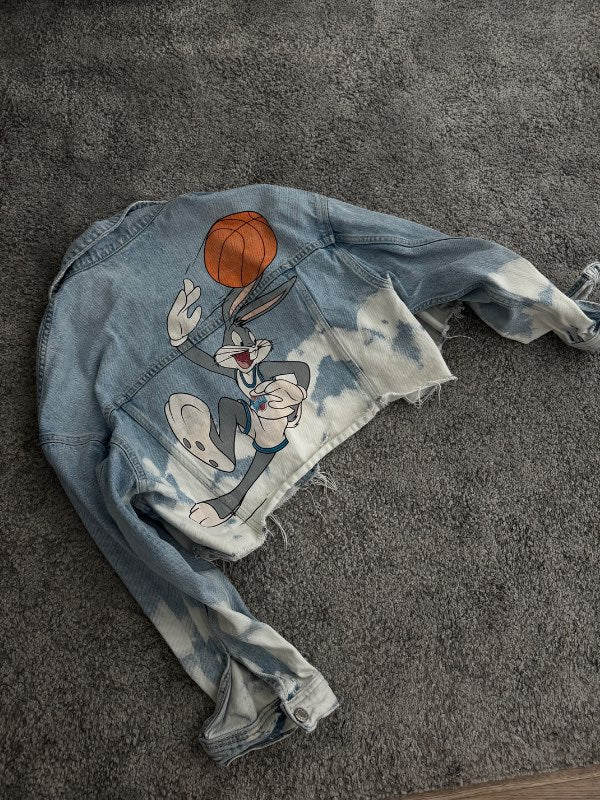 Denim crop top jacket