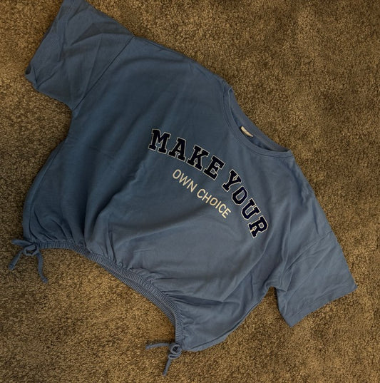 Blue crop top