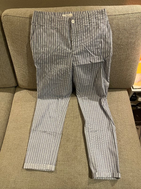 L.O.G.G. Blá og hvít röndóttar sparibuxur