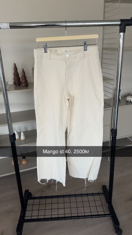 Mango ljósar buxur