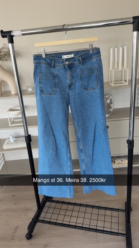 Mango bláar gallabuxur