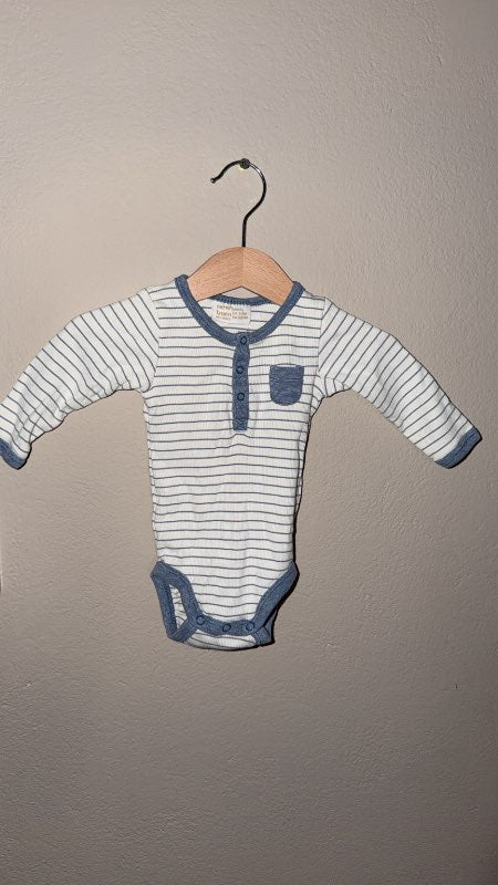 Lindex röndótt samfella m tölum+litlum vasa
