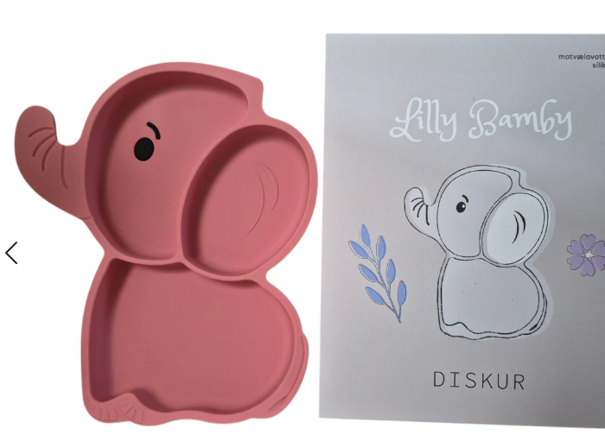 Fílamatardiskur bleikur LillyBamby