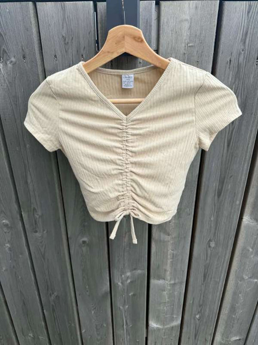 Lindex ljósbrúnn stuttermabolur