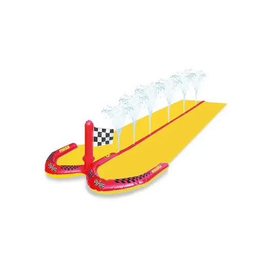 Double Waterslide Sprinkler Racing